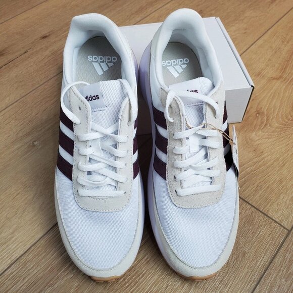 Adidas Run 70s Running Shoes Mens 9.5 White Maroon Sneakers Train Gym IG1182 NEW main image 6